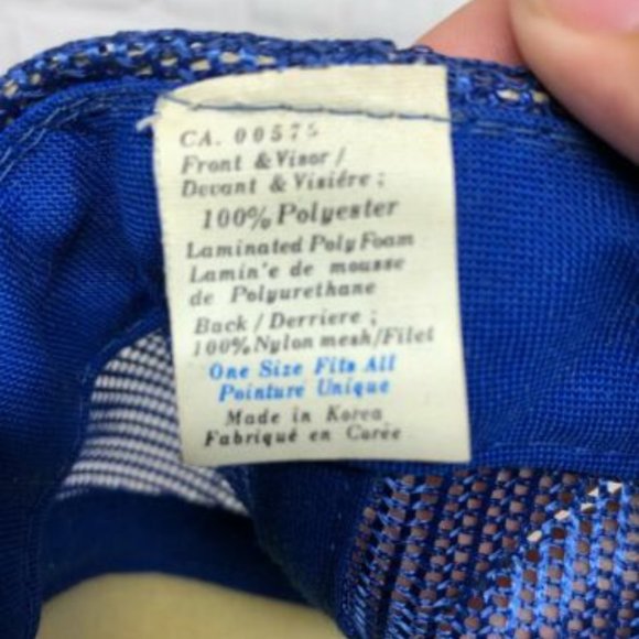 Vintage Hat Cap Snapback Blue YELLOWHEAD Q Mart Lloydminster Trucker Mesh Patch - Picture 7 of 7